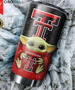 Texas Tech Red Raiders Baby Yoda 20oz Tumbler Texas Tech Red Raiders Baby Yoda 20oz Tumbler
