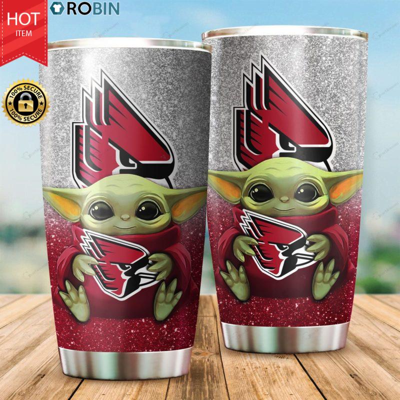 Ball State Cardinals Baby Yoda 20oz Tumbler