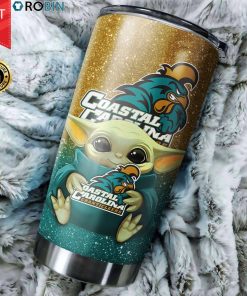 COASTAL CAROLINA CHANTICLEERS Baby Yoda 20oz Tumbler COASTAL CAROLINA CHANTICLEERS Baby Yoda 20oz Tumbler