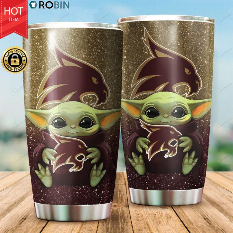 Texas State Bobcats Baby Yoda 20oz Tumbler
