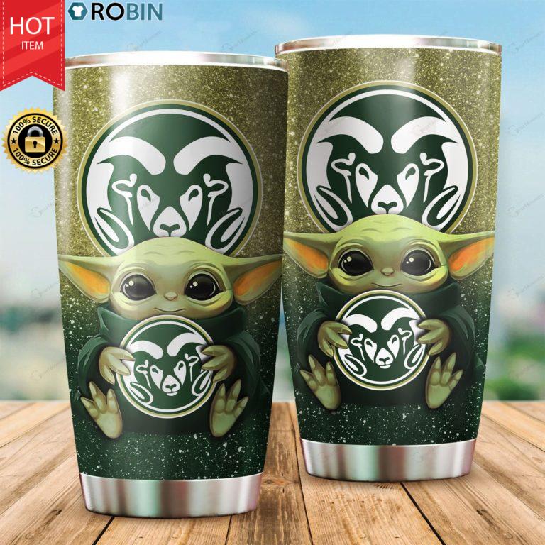 Colorado State Rams football Baby Yoda 20oz Tumbler