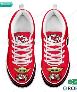 Baby Yoda Hug Kansas City Chiefs Football Sneakers – Breathable Running Shoes Baby Yoda Hug Kansas City Chiefs Football Sneakers – Breathable Running Shoes