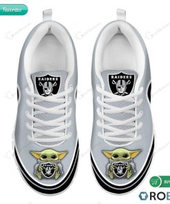 Baby Yoda Hug Las Vegas Raiders Football Sneakers – Breathable Running Shoes Baby Yoda Hug Las Vegas Raiders Football Sneakers – Breathable Running Shoes