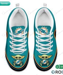 Baby Yoda Hug Miami Dolphins Football Sneakers – Breathable Running Shoes Baby Yoda Hug Miami Dolphins Football Sneakers – Breathable Running Shoes