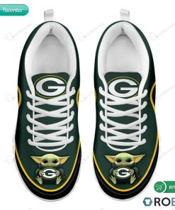 Baby Yoda Hug Green Bay Packers Football Sneakers – Breathable Running Shoes Baby Yoda Hug Green Bay Packers Football Sneakers – Breathable Running Shoes