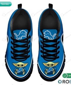 Baby Yoda Hug Detroit Lions Football Sneakers – Breathable Running Shoes Baby Yoda Hug Detroit Lions Football Sneakers – Breathable Running Shoes