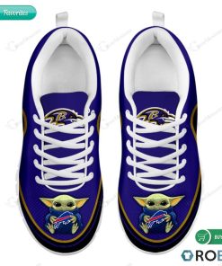 Baby Yoda Hug Baltimore Ravens Football Sneakers – Breathable Running Shoes Baby Yoda Hug Baltimore Ravens Football Sneakers – Breathable Running Shoes