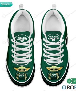 Baby Yoda Hug New York Jets Football Sneakers – Breathable Running Shoes Baby Yoda Hug New York Jets Football Sneakers – Breathable Running Shoes