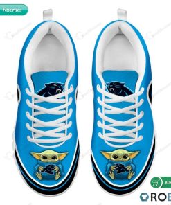 Baby Yoda Hug Carolina Panthers Football Sneakers – Breathable Running Shoes Baby Yoda Hug Carolina Panthers Football Sneakers – Breathable Running Shoes