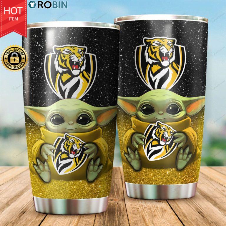 Baby Yoda Hug Richmond Tigers 20oz Tumbler