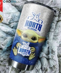 Baby Yoda Hug North Melbourne Kangaroos 20oz Tumbler Baby Yoda Hug North Melbourne Kangaroos 20oz Tumbler
