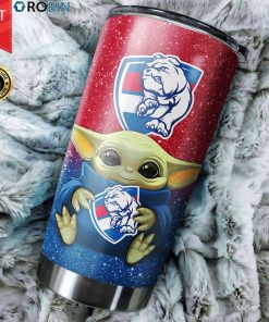 Baby Yoda Hug Western Bulldogs 20oz Tumbler