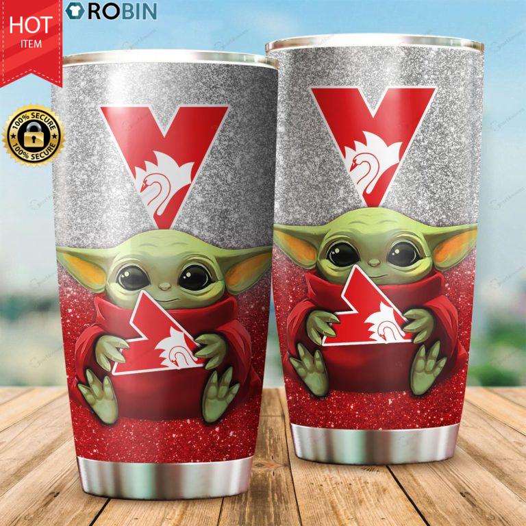 Baby Yoda Hug Sydney Swans 20oz Tumbler
