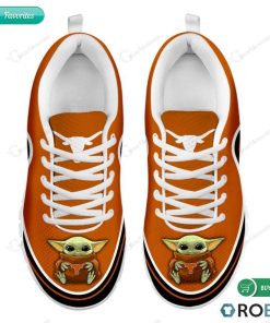 Baby Yoda Hug Texas Longhorns Sneakers – Breathable Running Shoes Baby Yoda Hug Texas Longhorns Sneakers – Breathable Running Shoes