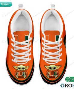 Baby Yoda Hug Miami Hurricanes Sneakers – Breathable Running Shoes Baby Yoda Hug Miami Hurricanes Sneakers – Breathable Running Shoes