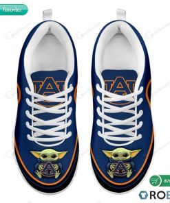 Baby Yoda Hug Auburn Tigers Sneakers – Breathable Running Shoes