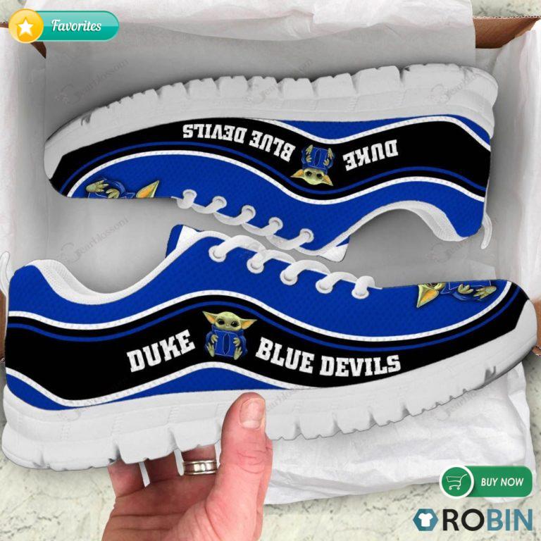 Baby Yoda Hug Duke Blue Devils Sneakers – Breathable Running Shoes
