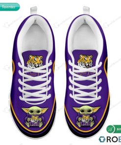 Baby Yoda Hug LSU Tigers mickey Sneakers – Breathable Running Shoes Baby Yoda Hug LSU Tigers mickey Sneakers – Breathable Running Shoes