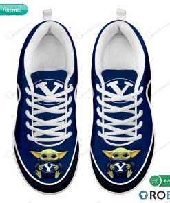 Baby Yoda Hug BYU Cougars Sneakers – Breathable Running Shoes Baby Yoda Hug BYU Cougars Sneakers – Breathable Running Shoes