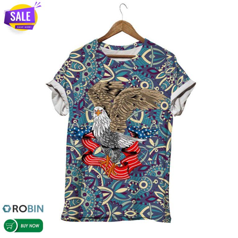 Bald Eagle  3D All Over Print T-Shirt