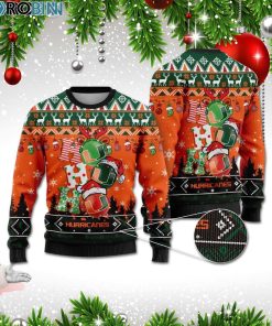 Miami Hurricanes Ho Ho Ho 3D Print Christmas Wool Sweater Miami Hurricanes Ho Ho Ho 3D Print Christmas Wool Sweater