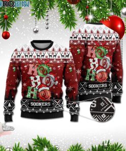 Oklahoma Sooners Ho Ho Ho 3D Print Christmas Wool Sweater Oklahoma Sooners Ho Ho Ho 3D Print Christmas Wool Sweater