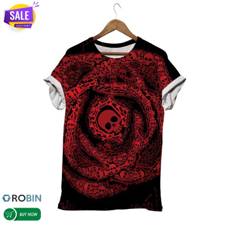Red Skull  3D All Over Print T-Shirt