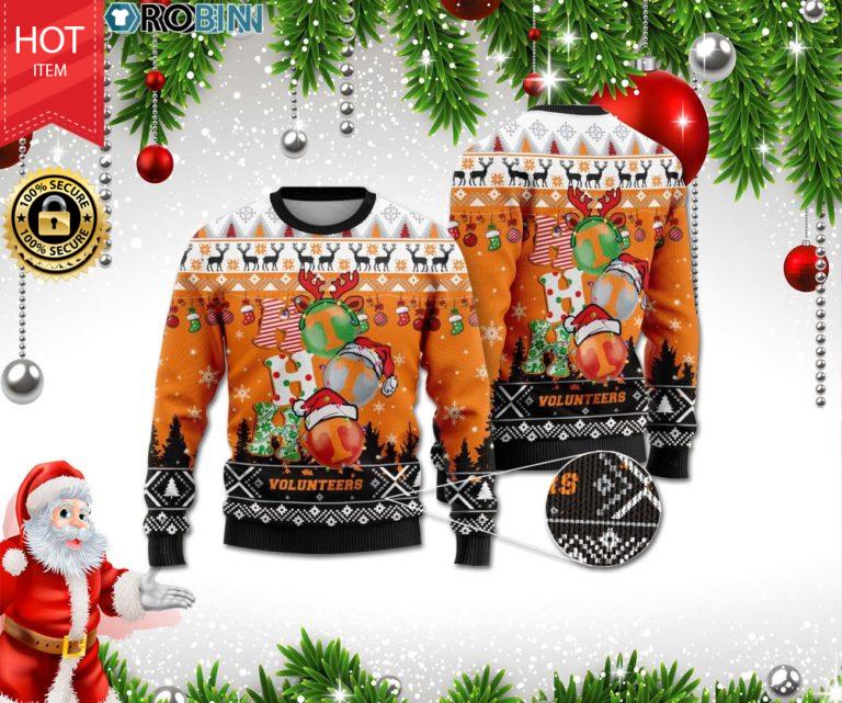 Tennessee Volunteers Ho Ho Ho 3D Print Christmas Wool Sweater