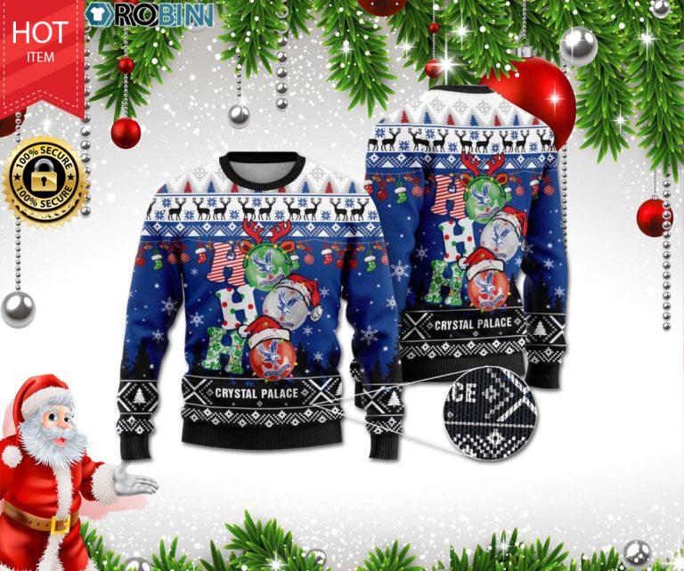 Crystal Palace Ho Ho Ho 3D Print Christmas Wool Sweater