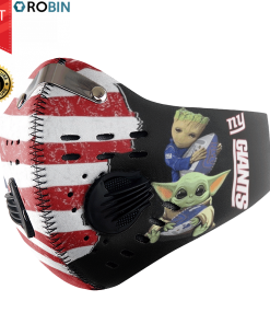 Baby Yoda And Groot Hug New York Giants Face Mask with N95 Filter Baby Yoda And Groot Hug New York Giants Face Mask with N95 Filter