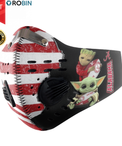 Baby Yoda And Groot Hug Alabama Crimson Tide N95 Face Mask