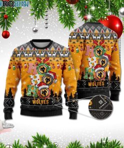 Wolves Ho Ho Ho 3D Print Christmas Wool Sweater