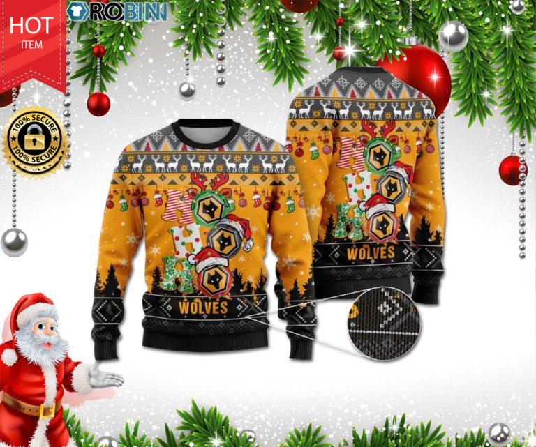 Wolves Ho Ho Ho 3D Print Christmas Wool Sweater