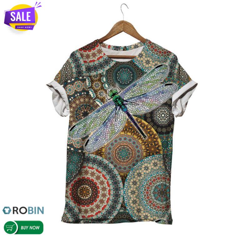Dragonfly Unique Pattern  3D All Over Print T-Shirt