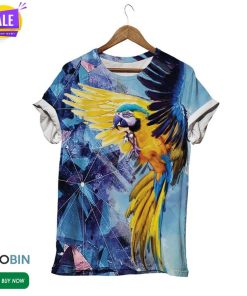Beautiful And Brave Parrot  3D All Over Print T-Shirt