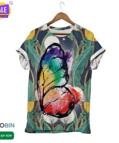 Night Garden Butterfly  3D All Over Print T-Shirt