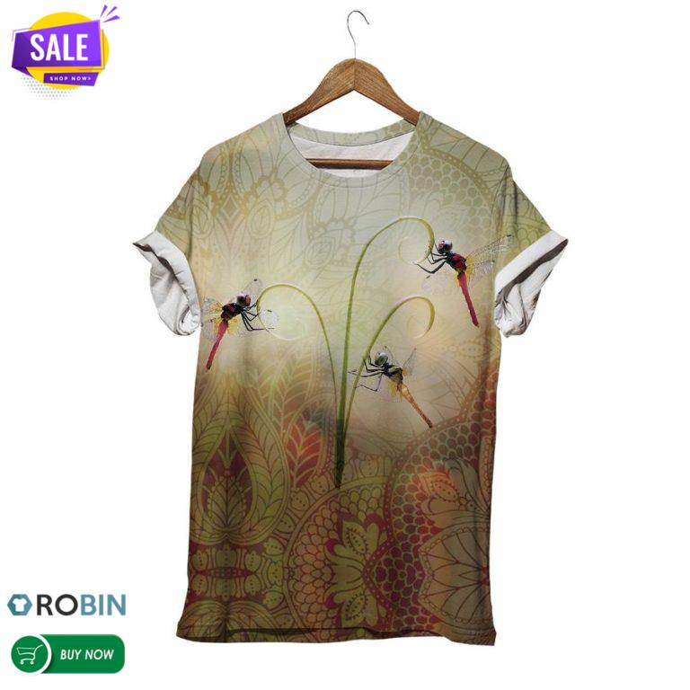 Vintage Dragonfly  3D All Over Print T-Shirt