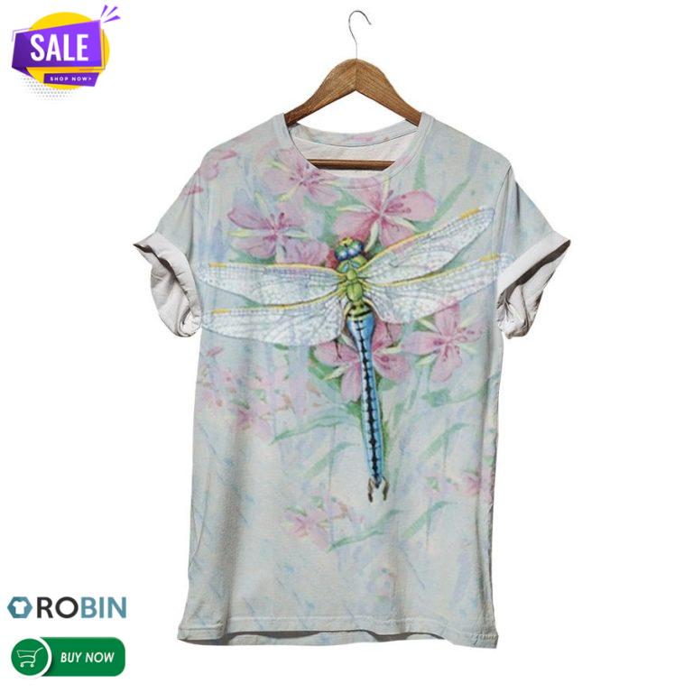 Dragonfly In Spring  3D All Over Print T-Shirt