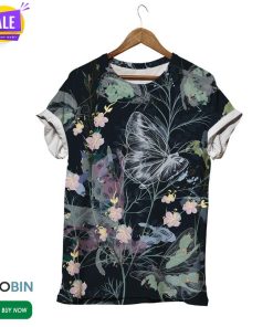 Floral Butterfly  3D All Over Print T-Shirt