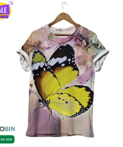 Yellow Butterfly  3D All Over Print T-Shirt