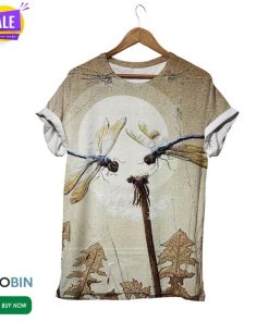 Couple Of Dragonfly  3D All Over Print T-Shirt