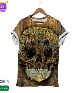 Skull Floral  3D All Over Print T-Shirt