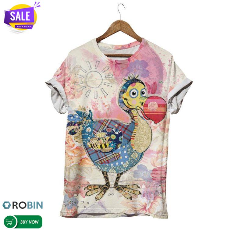 Red Beak Dodo Madagascar  3D All Over Print T-Shirt