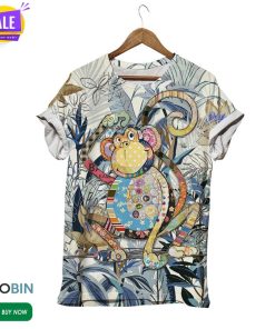 Tropical Jungle Monkey  3D All Over Print T-Shirt