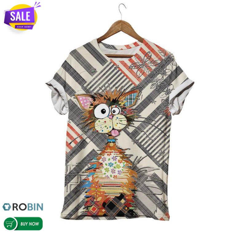 Naughty Tom Cat  3D All Over Print T-Shirt