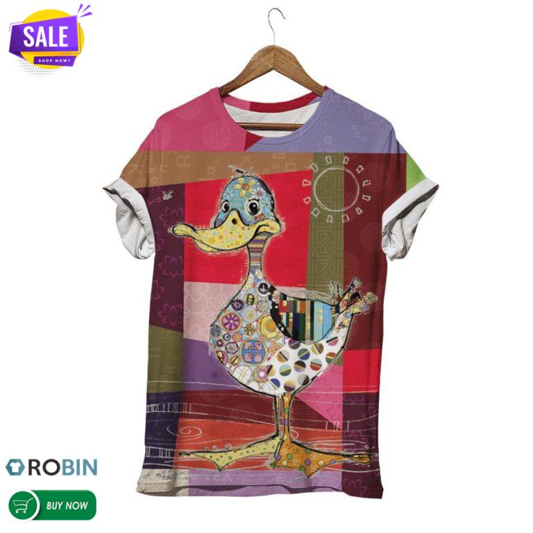 Bug Art Duck  3D All Over Print T-Shirt