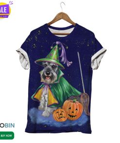 Halloween Witch Dog  3D All Over Print T-Shirt