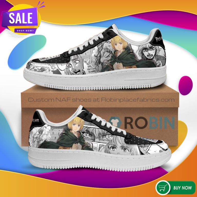 AOT Armin Air Force Sneakers Attack On Titan Anime NAF Shoes