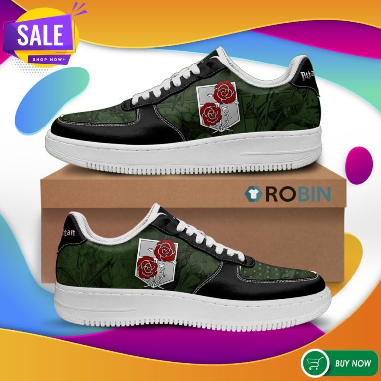 AOT Garrison Regiment Air Force Sneakers Attack On Titan Anime Custom NAF Shoes
