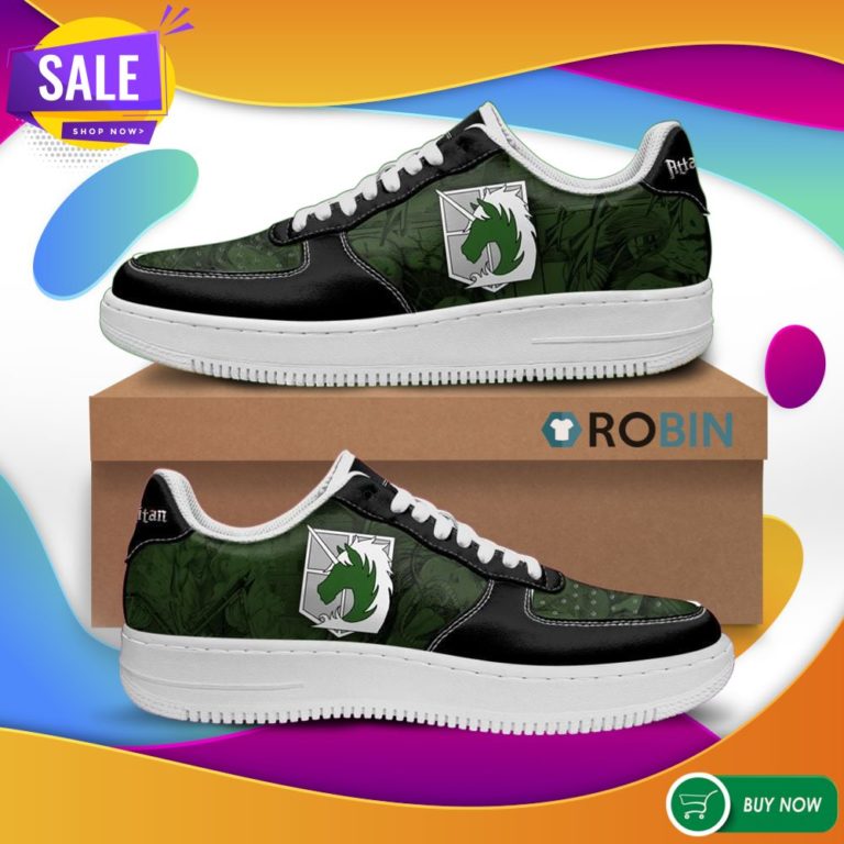 AOT Military Police Air Force Sneakers Attack On Titan Anime Custom NAF Shoes